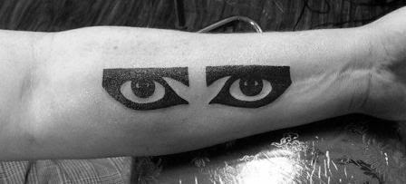 The tattoo of Siouxsie's eyes I have on my arm